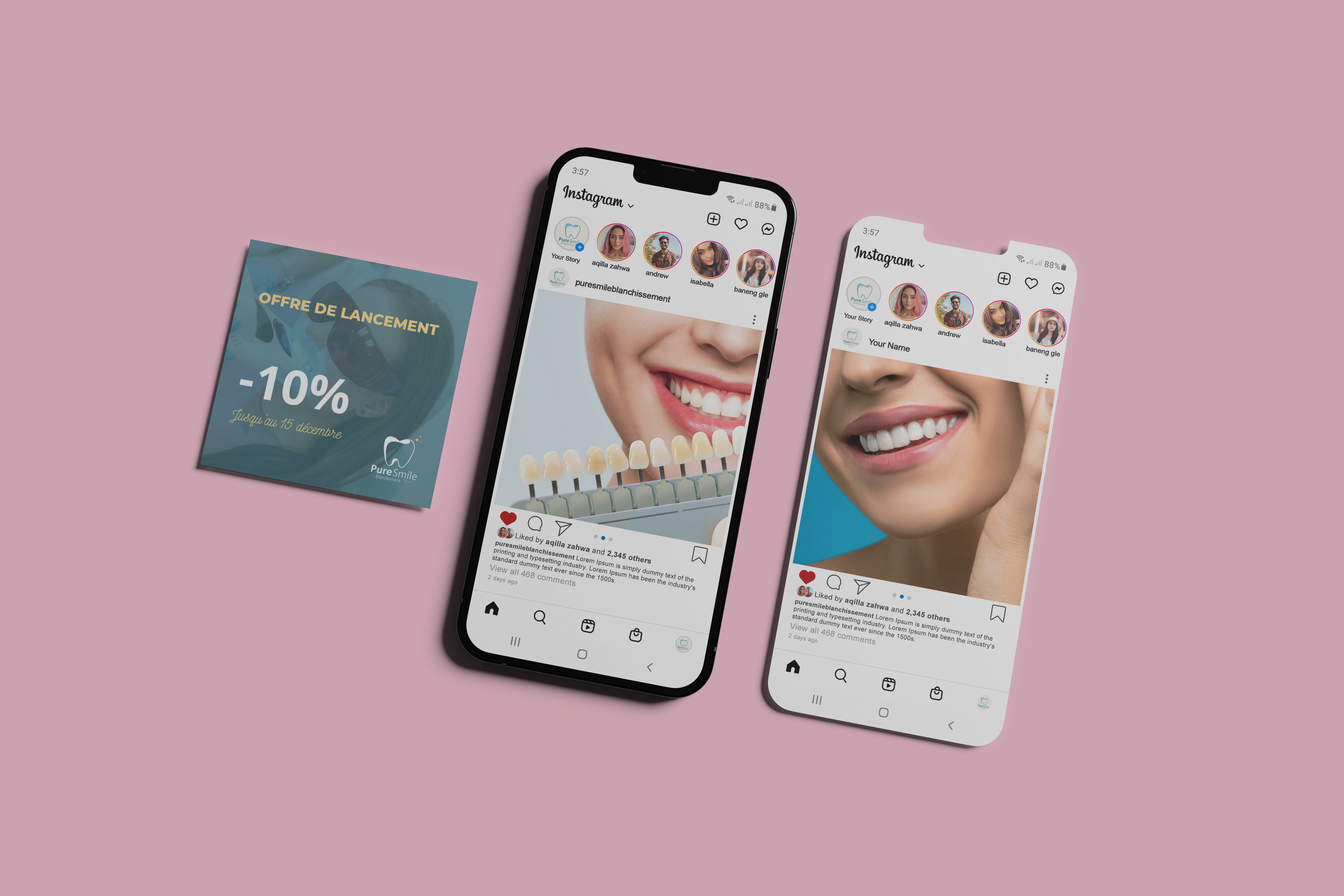 compte Instagram cabinet dentaire